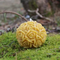 Bougies Cire d'abeille Boule Fleur – Image 2