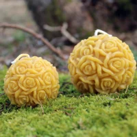 Bougies Cire d'abeille Boule Fleur