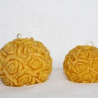 Bougies Cire d'abeille Boule Fleur – Image 3